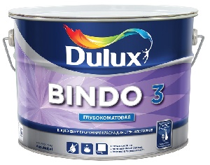 Краска ДУЛУКС (Dulux) БИНДО 3 (9л) глубокоматовая