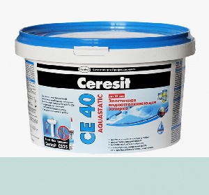 Затирка для плитки эластичная водоотталкивающая ♦ Ceresit СЕ 40 Aquastatic (2 кг) - Мята