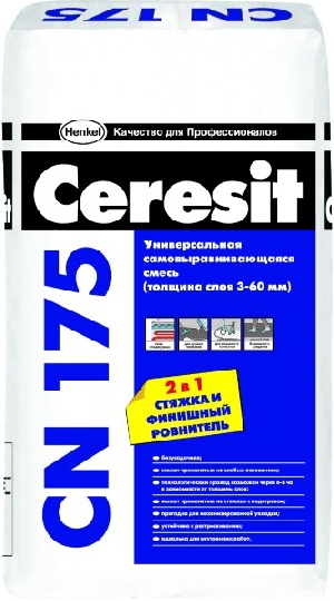 Универсальная самовыравнивающаяся смесь ♦ Ceresit CN 175 (25 кг)