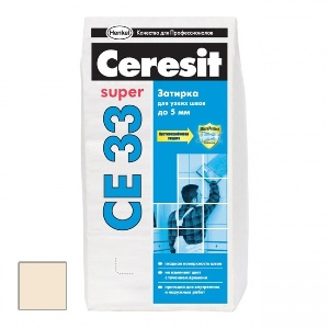 Затирка для плитки ♦ Ceresit СЕ 33 до 6 мм (натура) 2 кг