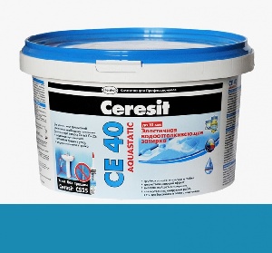 Затирка для плитки эластичная водоотталкивающая Ceresit СЕ 40 Aquastatic (2 кг) - Серо-голубой