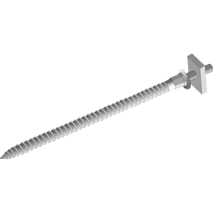 Шпилька специальная с гайкой ♦ пломбир (165 мм)