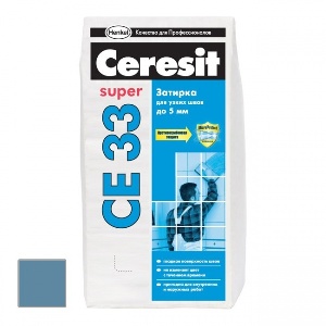 Затирка для плитки ♦ Ceresit СЕ 33 до 6 мм (серо-голубой) 2 кг