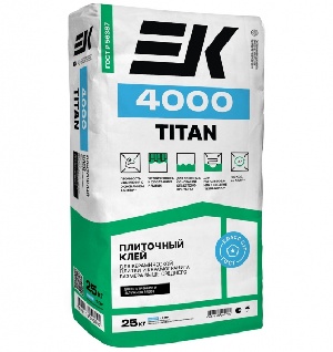 Клей для керамогранита и тяжелых плит ♦ EK Titan 4000 (25 кг)