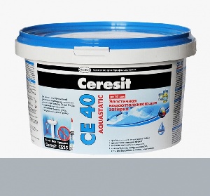 Затирка эластичная водоотталкивающая ♦ Ceresit СЕ 40 до 10 мм (серый) 2 кг