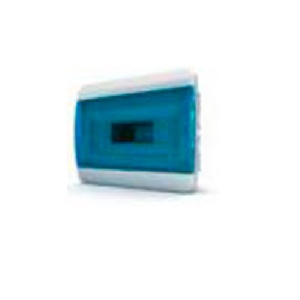 Щит пластиковый распределительный навесной 8 мод. IP40,синяя прозрачная дверца Tekfor
