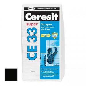 Затирка для плитки ♦ Ceresit СЕ 33 до 6 мм (графит) 2 кг