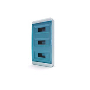 Щит пластиковый распределительный навесной 54 мод. IP40,синяя прозрачная дверца Tekfor