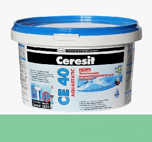 Затирка для плитки эластичная водоотталкивающая ♦ Ceresit СЕ 40 Aquastatic (2 кг) - Киви