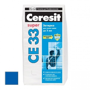 Затирка для плитки ♦ Ceresit СЕ 33 до 6 мм (темно-синий) 2 кг