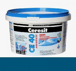 Затирка для плитки эластичная водоотталкивающая Ceresit СЕ 40 Aquastatic (2 кг) - Темно-синий