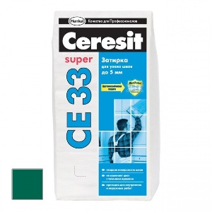 Затирка для плитки ♦ Ceresit СЕ 33 до 6 мм (зеленый) 2 кг  