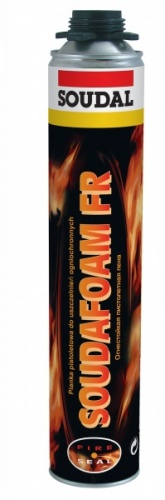 Пена пистолетная монтажная ♦ SOUDAFOAM FR огнестойкая Соудал (SOUDAL) 750 мл