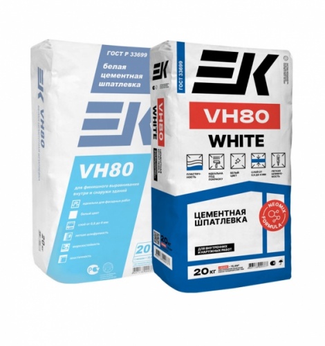 Шпаклевка цементная ЕК VH80 ♦ белая (20 кг)