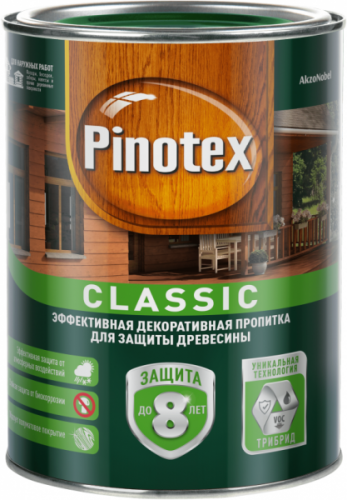 Пропитка Пинотекс Классик база под колеровку ♦ бесцветный (1 л)