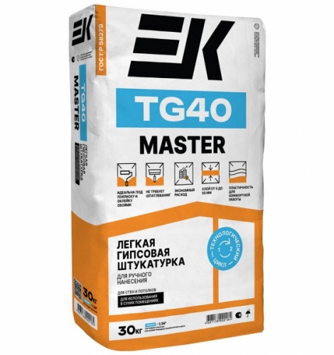 Гипсовая штукатурка ♦ ЕК TG 40 (30 кг)