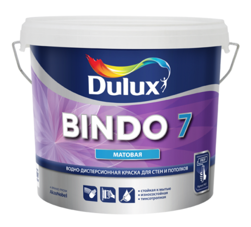 Краска ДУЛУКС (Dulux) БИНДО 7 ♦ (5л) матовая
