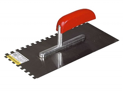 Гладилка ♦ деревянная ручка (130х280 мм) зуб (4х4 мм)