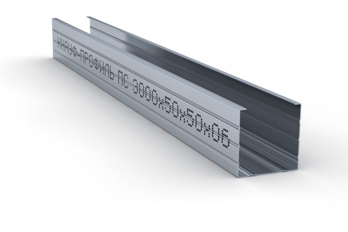 Профиль Кнауф (KNAUF) стоечный оцинкованный ♦ (ПС 50/50 мм) 3 м, толщина 0,6 мм