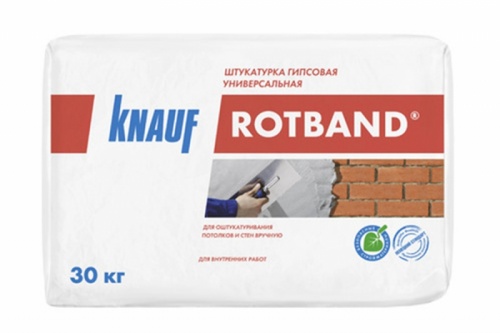 Штукатурка гипсовая универсальная ♦ Кнауф Ротбанд (30 кг) Белый