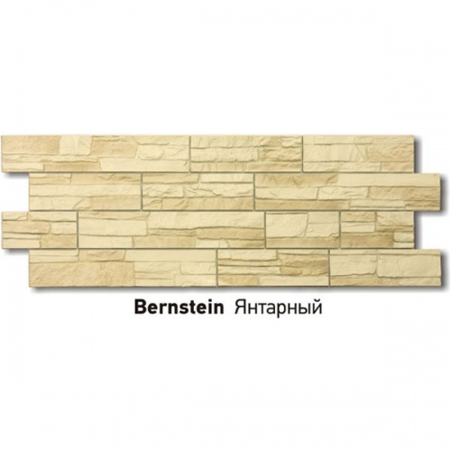 Фасадная панель ♦ (Stein) янтарный