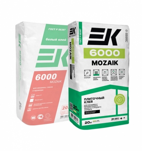 Клей для мозаики ♦ EK 6000 Mozaik (25 кг) Белый