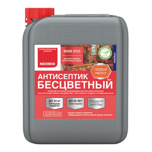 УНИВЕРСАЛЬНЫЙ БЕСЦВЕТНЫЙ АНТИСЕПТИК NEOMID BASE ECO (5 л)
