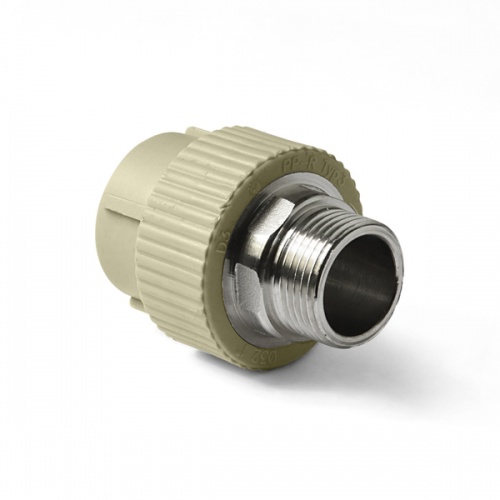 Муфта d40x1 1/4'' с металлической наружной резьбой под ключ ProAqua серая