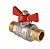 Кран шаровый BASE 1/2" резьба наружная-наружная ручка бабочка VALTEC
